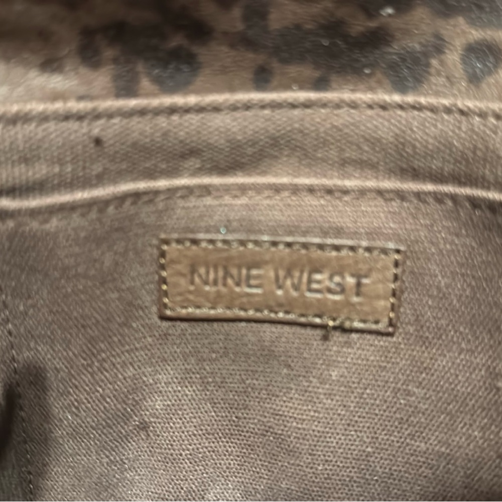 Nine West Mohair animal print clutch with wrist strap. - Picture 5 of 5